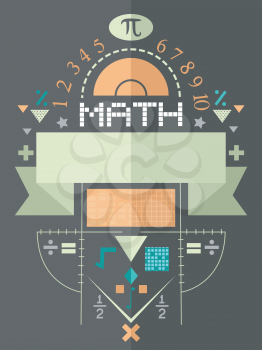 Poster Illustration Featuring Math Symbols