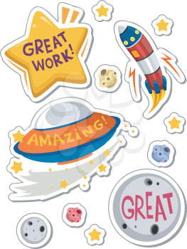 Illustration of Printable Achievement Stickers