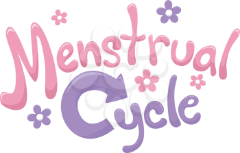 Typography Illustration Featuring the Phrase Menstrual Cycle