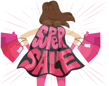 Typography Illustration Featuring the Phrase Super Sale