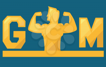 Typography Illustration Featuring the Word Gym
