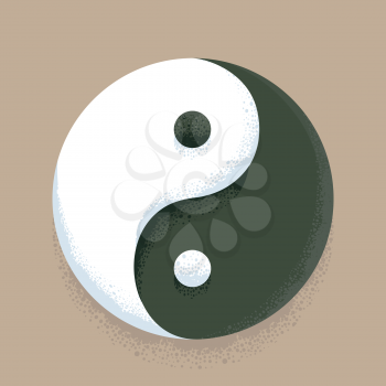 Illustration of Yin and Yang, Taoism Symbol Design Icon