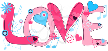 Royalty Free Clipart Image of a Love Sign