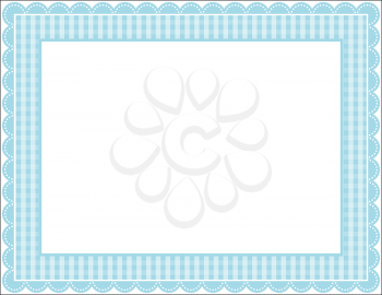 Royalty Free Clipart Image of a Scalloped Gingham Pattern Border