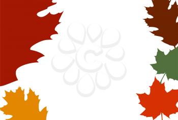Royalty Free Clipart Image of Autmun Coloured Leaves