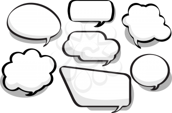 Royalty Free Clipart Image of Various Speech Bubbles