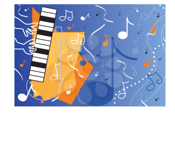 Royalty Free Clipart Image of a Musical Composition Collage