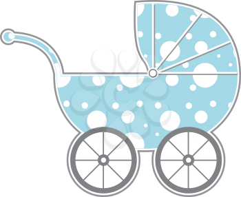 Royalty Free Clipart Image of a Baby Buggy