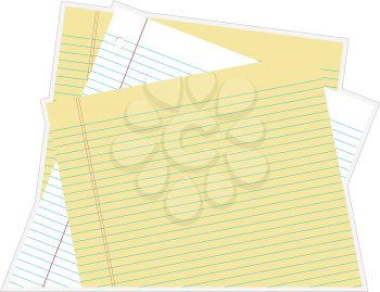 Royalty Free Clipart Image of Lined Paper