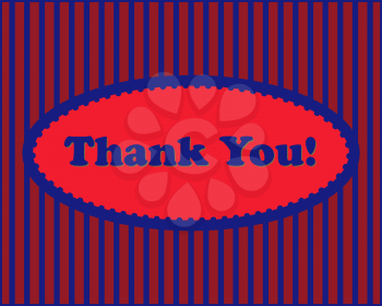 Royalty Free Clipart Image of a Thank You Note