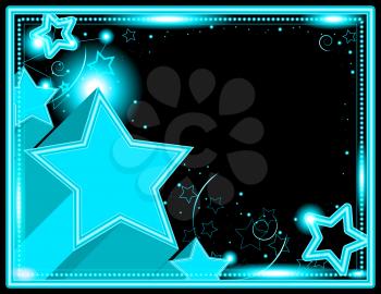 Royalty Free Clipart Image of a Dark Background With Stars