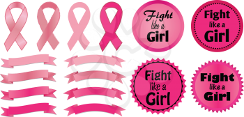 Royalty Free Clipart Image of Fight Like a Girl Elements