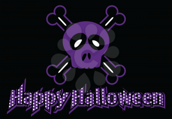 Royalty Free Clipart Image of a Happy Halloween Greeting