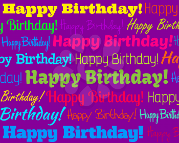Royalty Free Clipart Image of a Happy Birthday Background