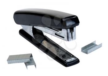 Royalty Free Photo of a Stapler and Staples