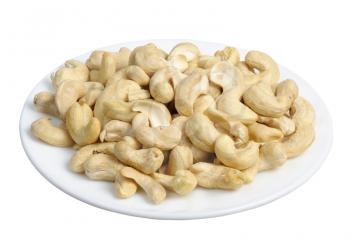 Royalty Free Photo of Cashews on a Plate
