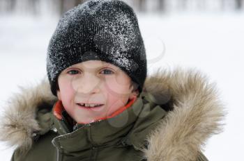 Royalty Free Photo of a Child in Winter Clothes
