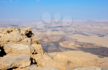 Royalty Free Photo of Makhtesh Ramon, a Unique Crater in Israel from the Top