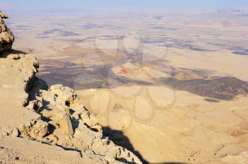 Royalty Free Photo of Stones at Makhtesh Ramon, a Unique Crater in Israel