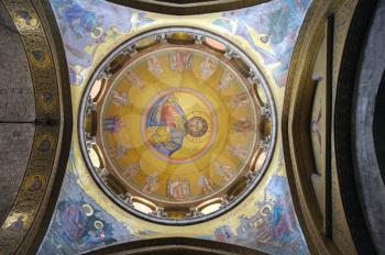 Royalty Free Photo of a Stained Glass Dome in a Church