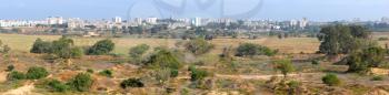 Royalty Free Photo of a Panorama  of the White Houses of Ashkelon