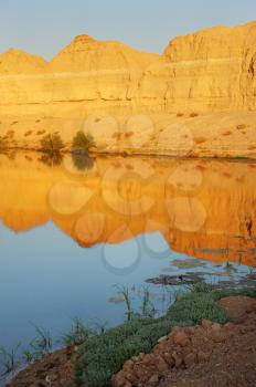 Royalty Free Photo of a Reservoir in the Desert