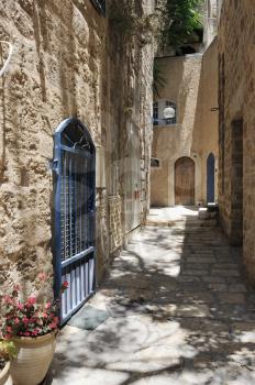 Royalty Free Photo of a Street in Old Jaffa