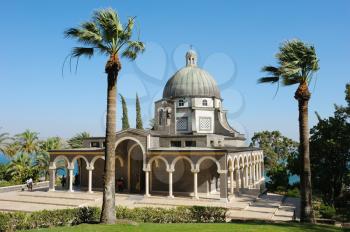 Royalty Free Photo of a Church on the Mount of Beatitudes in Israel