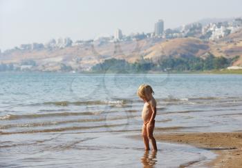 Royalty Free Photo of a Child at the Beach