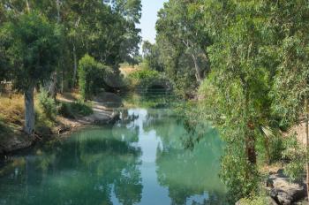 Royalty Free Photo of the River Jordan Near Lake Kinneret
