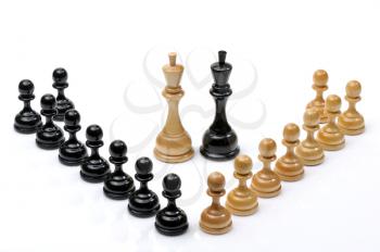 Royalty Free Photo of Pawns and Queens