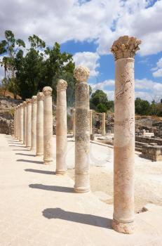 Royalty Free Photo of the Ruins of the Ancient Roman City Bet Shean, Israel