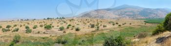 Royalty Free Photos of a Panoramic View of the Northern Border of Israel and the Old Border Road