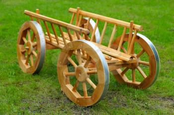 Royalty Free Photo of a Decorative Wooden Cart