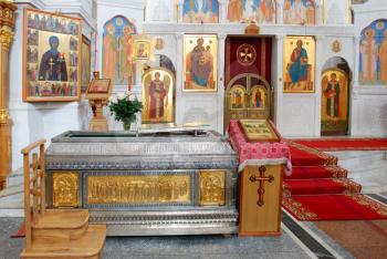Royalty Free Photo of the Interior Details of he Holy Transfiguration Church of the Saviour and St. Evphrosinija Nunnery, Polotsk, Belarus