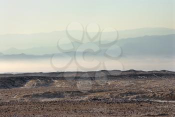Royalty Free Photo of the Arava Desert in Israel in the Morning