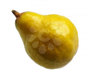 Yellow pear on a white background, isolated