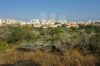 The city of Ashkelon in Israel, the view from City Park