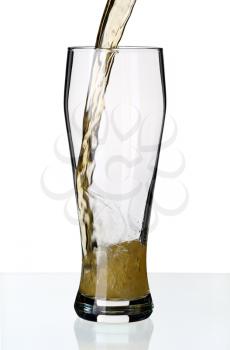 Glass with a juice, isolated on a white background.