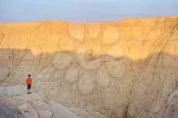 Arava desert (southern Israel) in the last rays of the sun