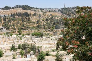 Mount of Olives and the Russian Orthodox Tower and Church of the Ascension