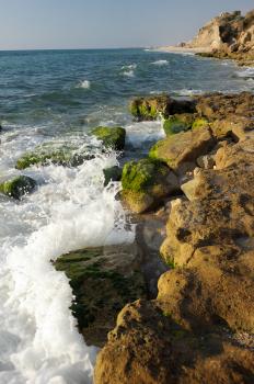 Mediterranean coast in southern Israel near the city of Ashkelon
