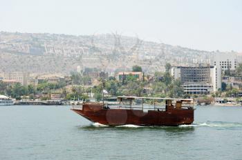 Tiberias, a town on the slopes of the mountain near the Lake Kinneret