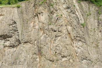 Stone texture on a steep mountain slope