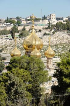 Jerusalem, view of the old city from the Mount of Olives