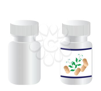 Royalty Free Clipart Image of Pill Bottles 