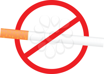 Royalty Free Clipart Image of a No Smoking Sign