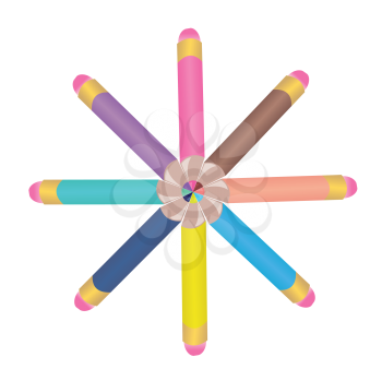 Royalty Free Clipart Image of a Set of Pencils