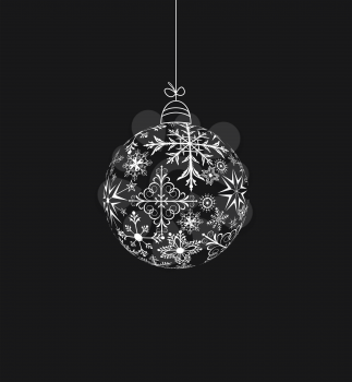 Royalty Free Clipart Image of a Decorative Christmas Ornament