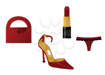 Royalty Free Clipart Image of Women's Accessories